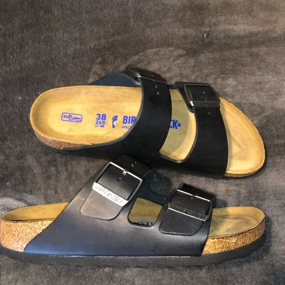 Birkenstock Arizona Soft Footbed Sandals Blue Oiled - Picture 4 of 8